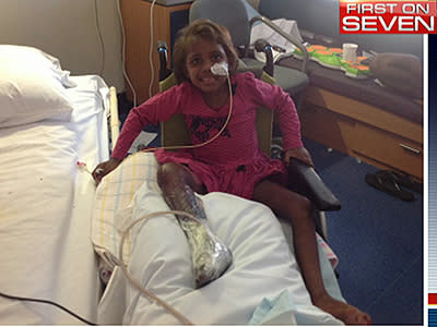 Brave girl heading home after nine months in hospital