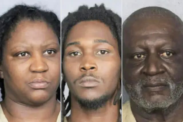 <p>Broward County Jail</p> Michelle Doe (left), Tyreck Irvin (center) and James Graham (right)