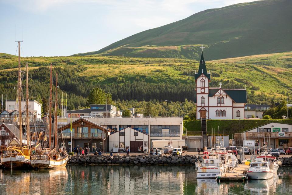 Harbor at Skjálfandi Bay, Husavik, Northeastern Region, Iceland