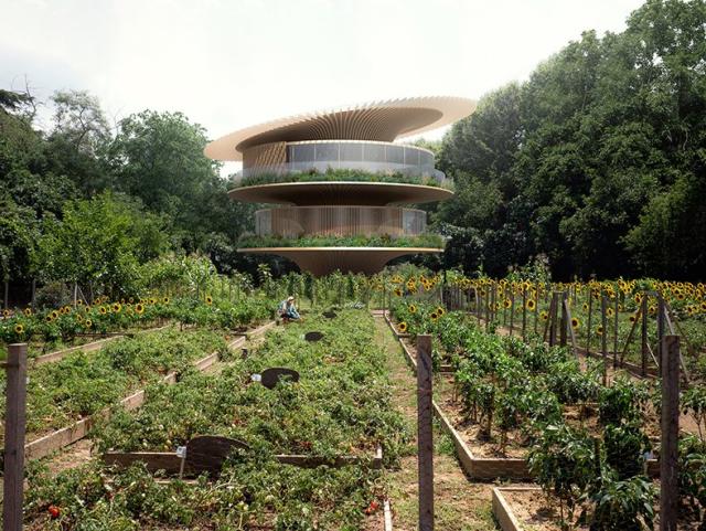 Sunflower House: Carbon-Positive Home's Round Roof Follows the Sun