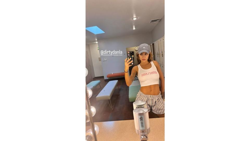 Rita shared an outfit selfie on Instagram