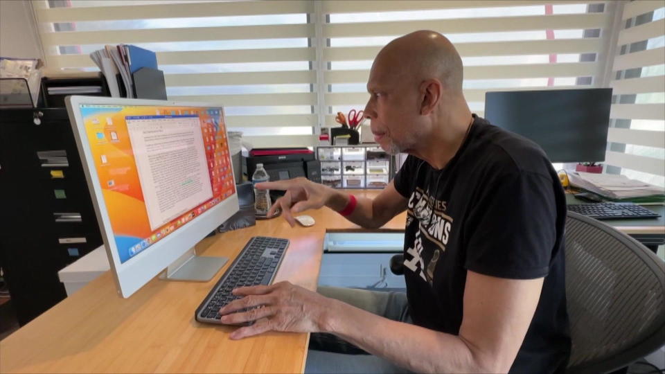 The author of several bestselling books, Kareem Abdul-Jabbar has been writing social criticism on Substack.  / Credit: CBS News
