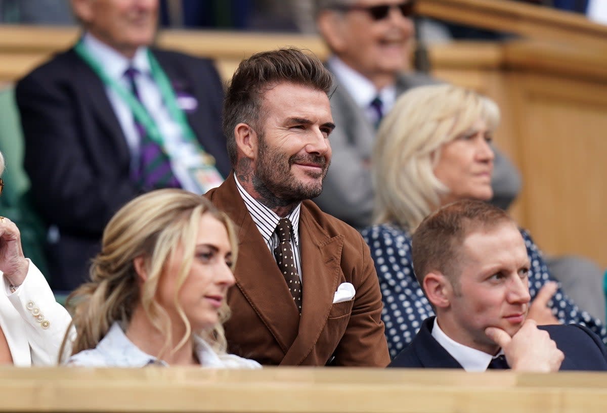 David Beckham in the Royal Box on day ten of the 2022 Wimbledon Championships at the All England Lawn Tennis and Croquet Club, Wimbledon. (Adam Davy/PA) (PA Wire)