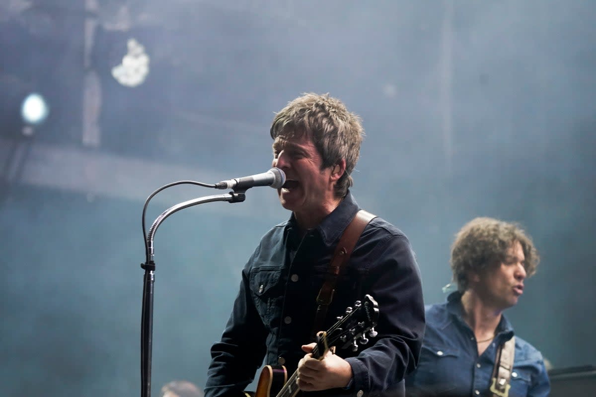 Noel Gallagher performing with his band the High Flying Birds (AP)