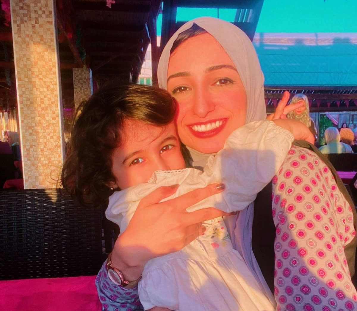 Israa Hatem and her daughter. (Courtesy of Israa Hatem)