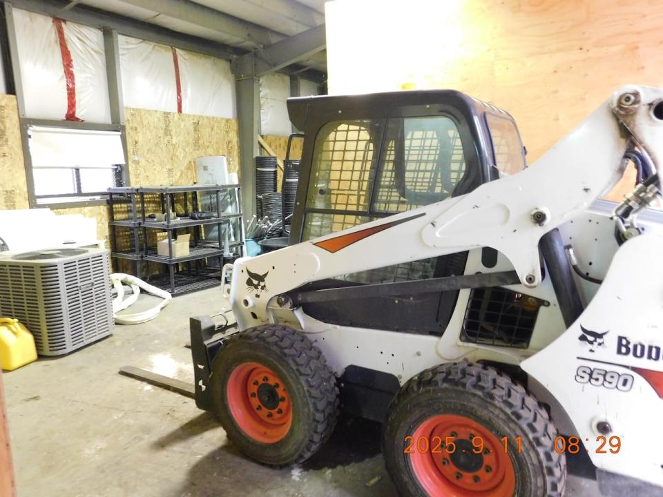 The RCMP CLEAR team found a stolen Bobcat skid-steer loader that was reported stolen in Kelowna in 2021. 