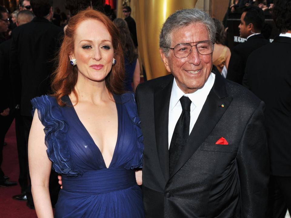 Tony Bennett and daughter Antonia Bennett arrive at the 84th Annual Academy Awards held at the Hollywood & Highland Center on February 26, 2012 in Hollywood, California