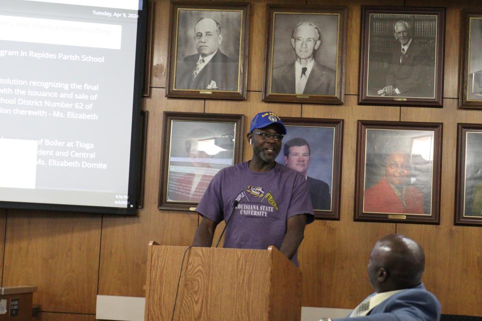 U.S. Air Force veteran Richard Quinney told Rapides Parish School Board members how the JROTC program shaped his life and led to a successful military career.