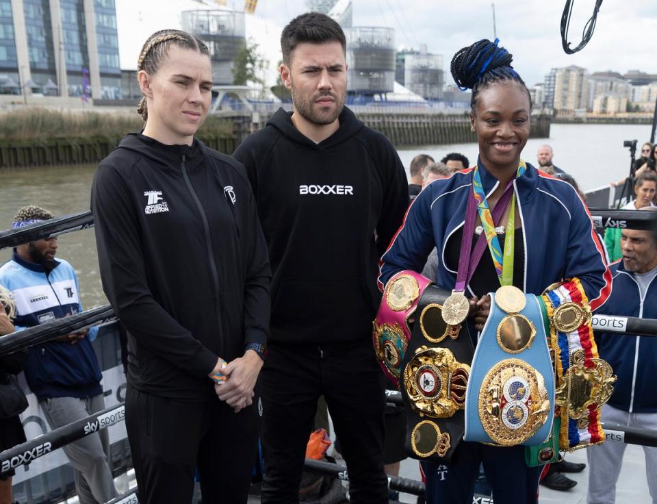 The media workout ahead of the planned fight date last month took place on a boat (Getty Images)