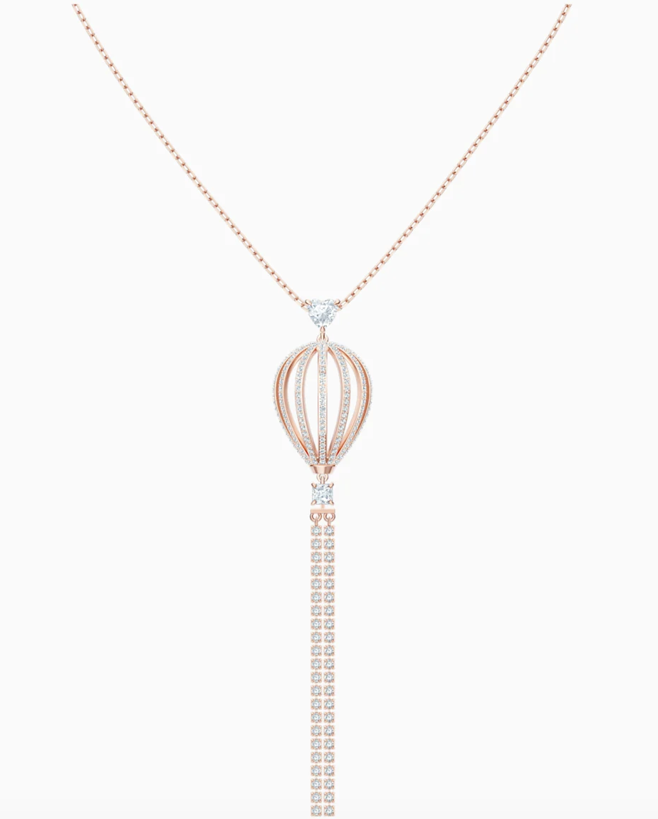 PHOTO: Swarovski. Into The Sky Pendant, White, Rose-Gold Tone Plated