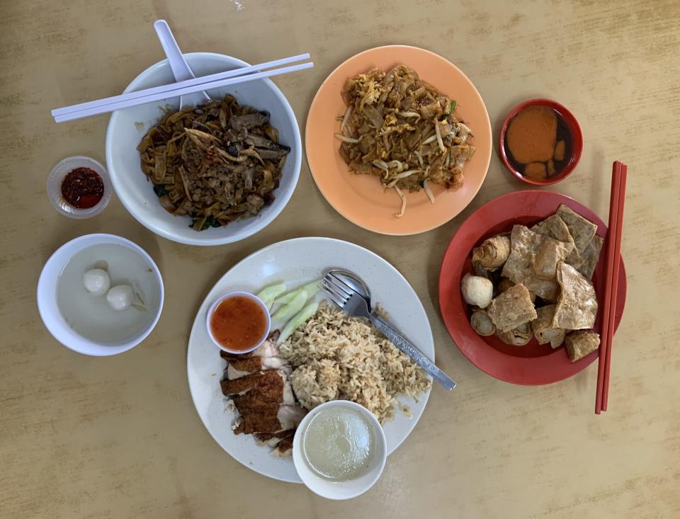 Subang Ria - Four dishes on the table