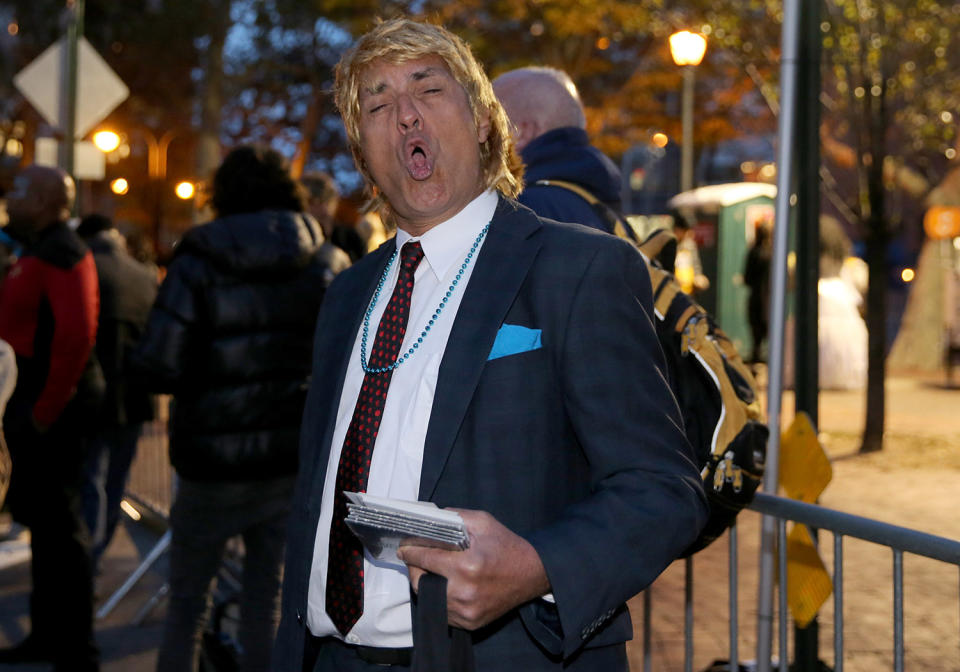 Trump wigs and Hillary masks: Political satire was on parade at Halloween in NYC