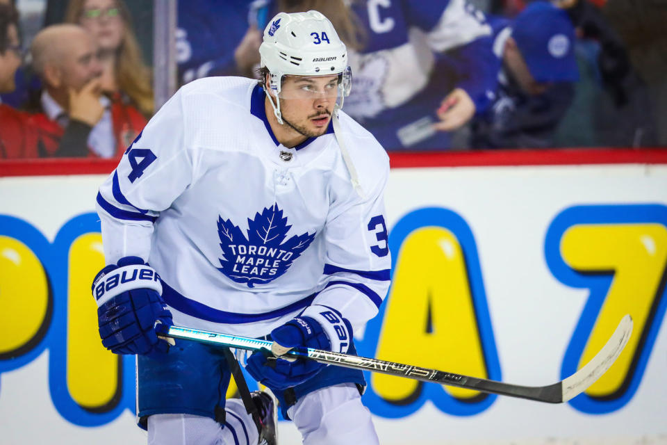 Toronto Maple Leafs center Auston Matthews said it's not his business to involve himself in Mitch Marner's ongoing contract stalemate. Sergei Belski-USA TODAY Sports