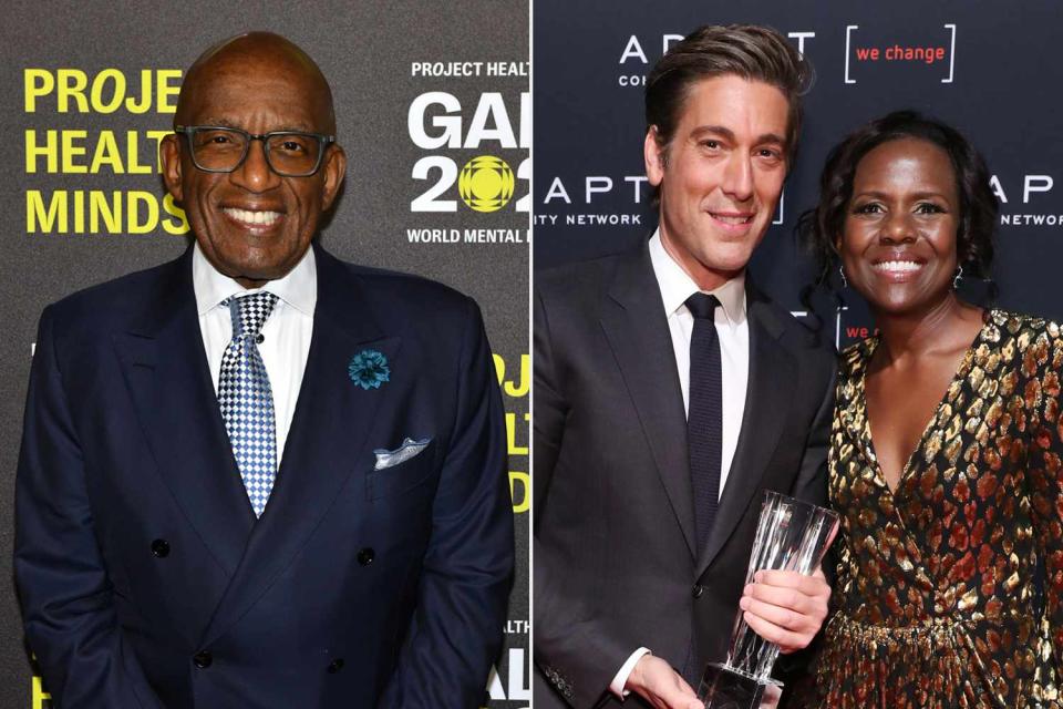 <p>Craig Barritt/Getty, Cindy Ord/Getty </p> Al Roker, David Muir and Deborah Roberts