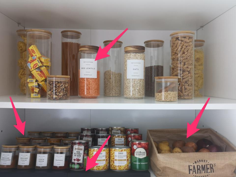 A view of the pantry in the author's kitchen.