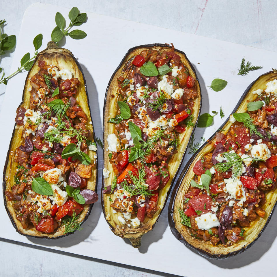 Greek Stuffed Eggplant