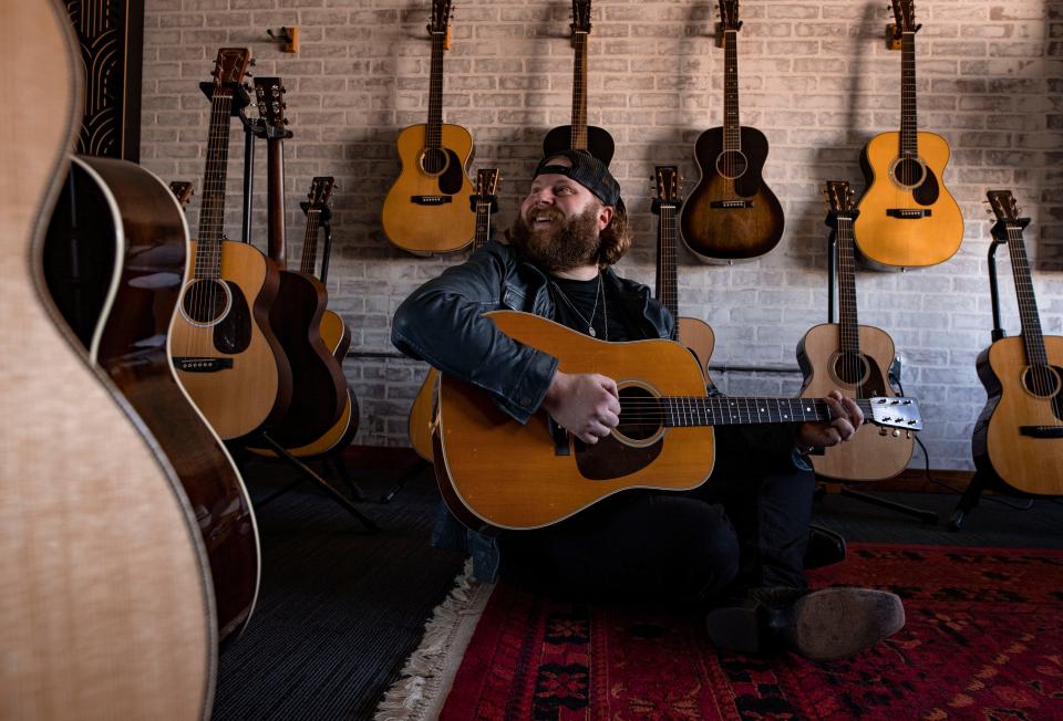 Nate Smith sits for a portrait at Martin Guitars  in Nashville , Tenn., Tuesday, April 11, 2023.