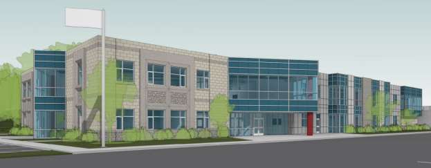 A rendering of the Morris County Vocational School new Career Technical Education Center to be built on the campus of the County College of Morris in Randolph.