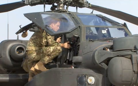Prince Harry helicopter - Credit: AP