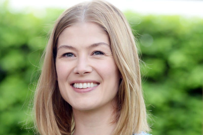 Rosamund Pike attends the Chelsea Flower Show in 2016. File Photo by Rune Hellestad/UPI