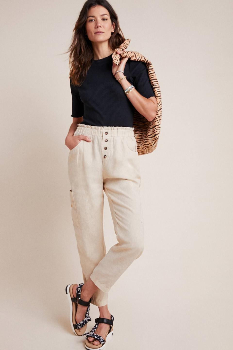 4) Linen Utility Pants