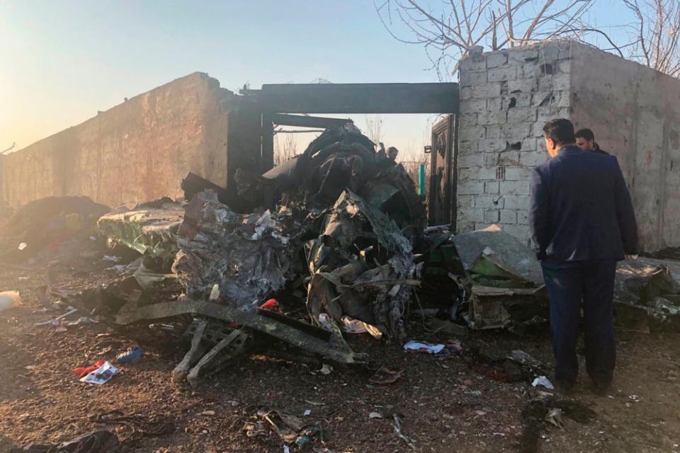Wreckage from the crash | Mohammad Nasiri/AP/Shutterstock