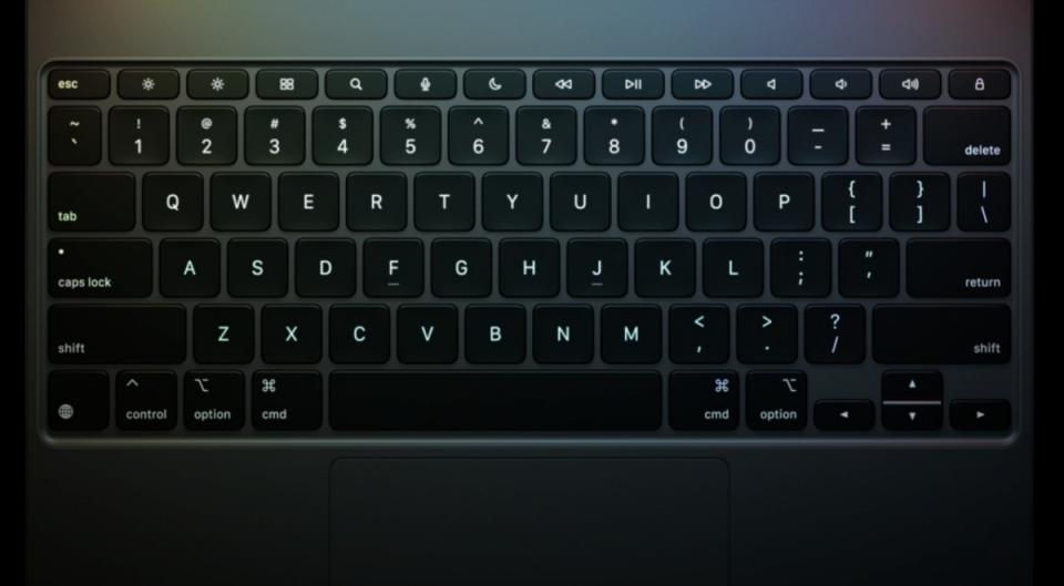 ▲針對M4處理器規格iPad Pro推出的全新巧控鍵盤，其中讓鍵盤排列、功能與MacBook機種相仿