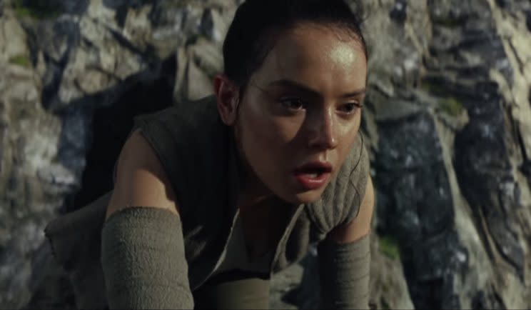 Rey arrives on Skywalker island - Credit: Lucasfilm