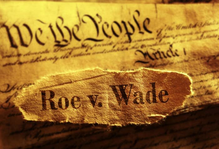 Roe V Wade newspaper headline on the United States Constitution