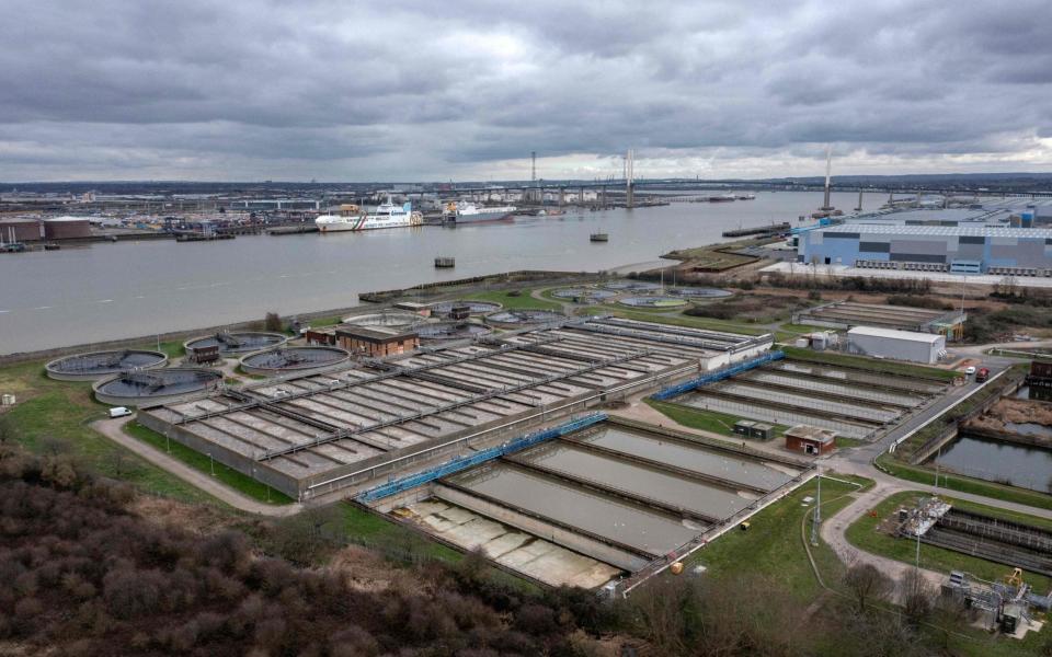 The Thames Water Long Reach water treatment facility on the banks of the Thames estuary in Dartford, Kent - BEN STANSALL/AFP via Getty Images