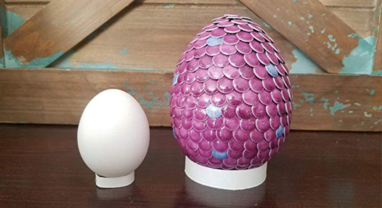 The eggs change to be blue or pink to denote the gender at your reveal party. [Photo: Amazon]