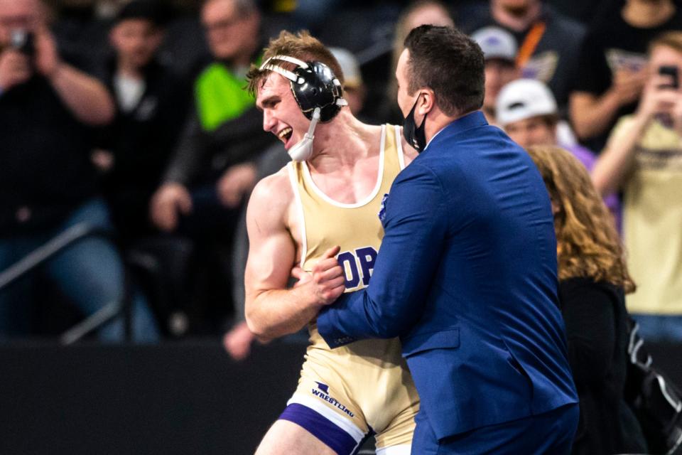 Loras College's Shane Liegel, a national champ at the 2021 NWCA Division III national championships, finished second at 184 pounds this weekend at the NCAA Division III national tournament in Roanoke, Va.