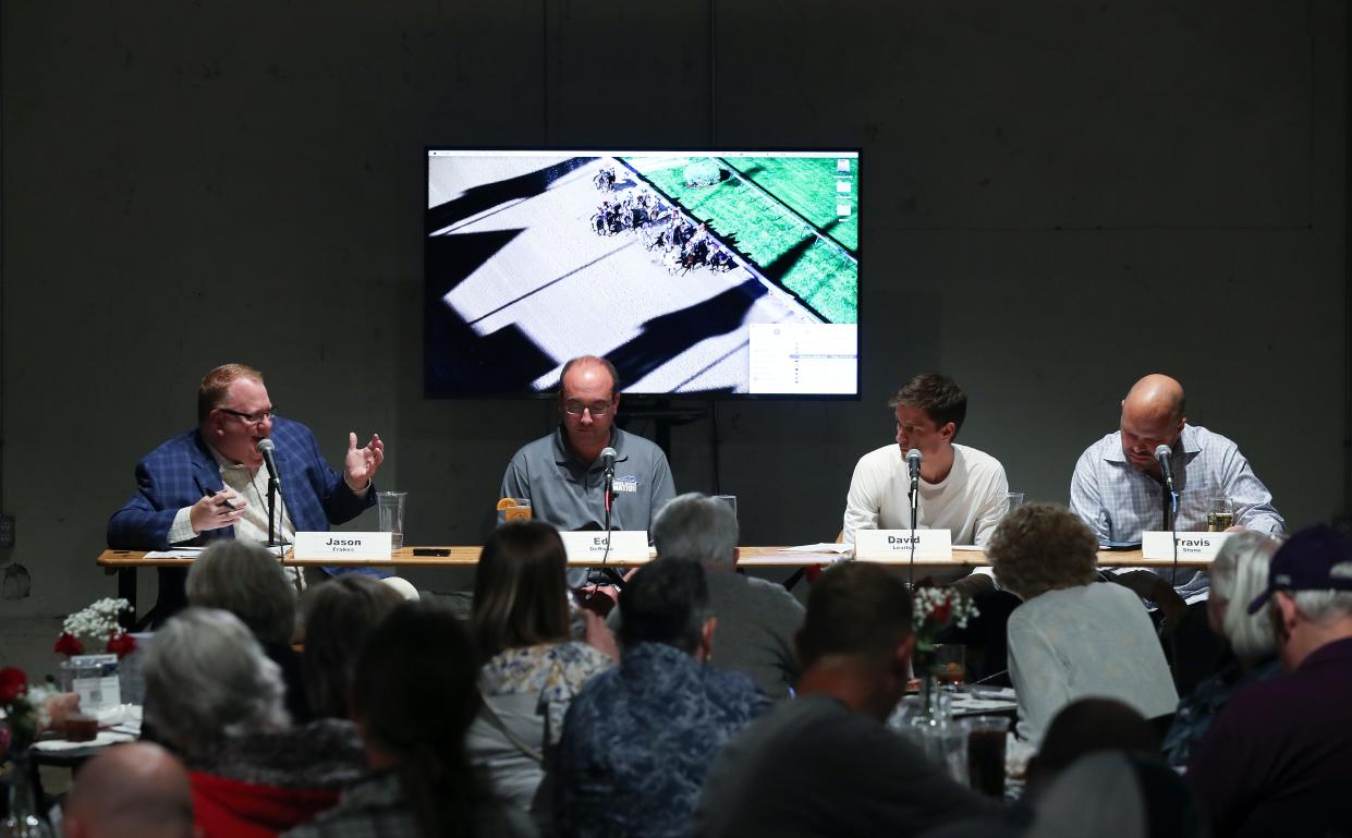 A panel of experts offered analysis during the Better Derby Betting 2023 event at Ten20 Craft Brewery in Louisville, Ky. on Apr. 26, 2023.  