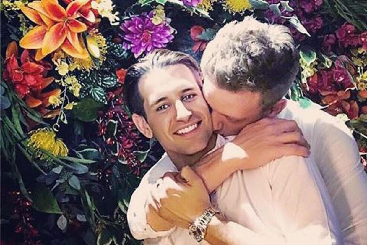 Couple: Ollie Locke has announced his engagement to Gareth Locke: Instagram / Ollie Locke