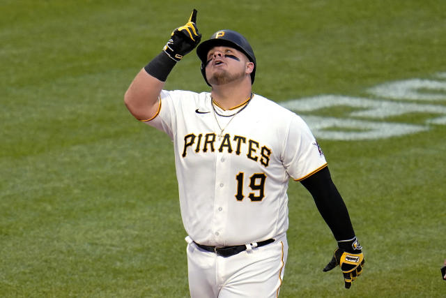 Pittsburgh Pirates designated hitter Daniel Vogelbach (19) in the