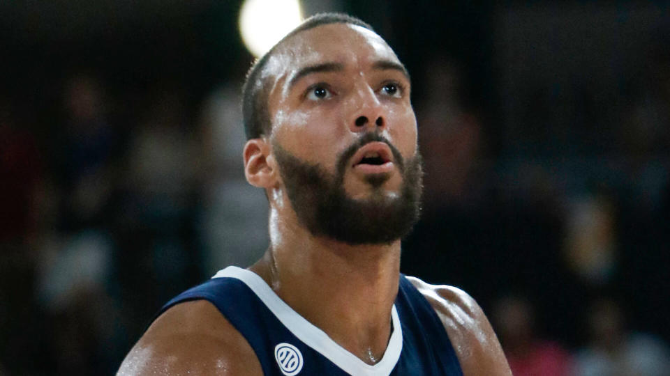 Rudy Gobert of France during Friendly Game Basketball match between France vs Montenegro 8,15,2019 Astroballe Lyon France.