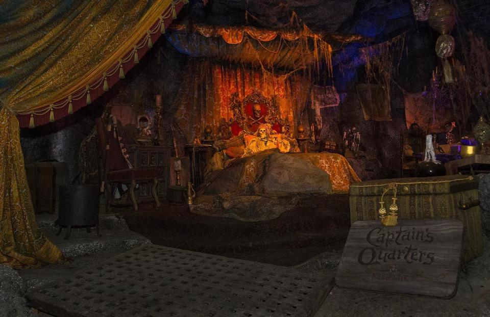 Real skeletons have decorated Pirates of the Caribbean in Disneyland