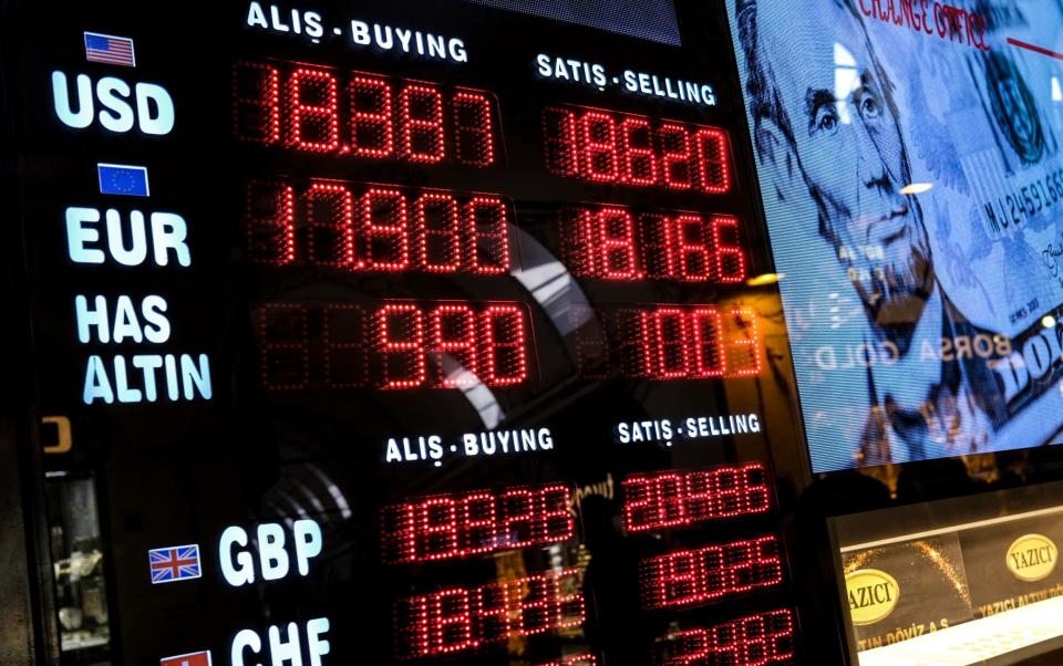 An electrical board at an exchange office in Istanbul, Turkey, 23 September 2022 - SEDAT SUNA/EPA-EFE/ Shutterstock