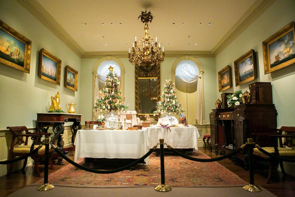 Folks looking to get out of the house next week can tour Yuletide and witness a gorgeous Christmas display at Winterthur, Monday through Thursday. The tour is hard to book on the weekends, so your best bet might be to go on a weekday. Pictured is the Queen Victoria's Christmas display at Winterthur in 2017.