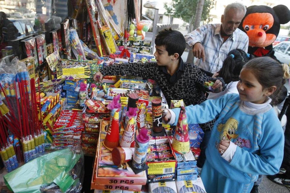 Lebanese families will purchase fireworks and sparklers to celebrate Eid (AFP/Getty Images)