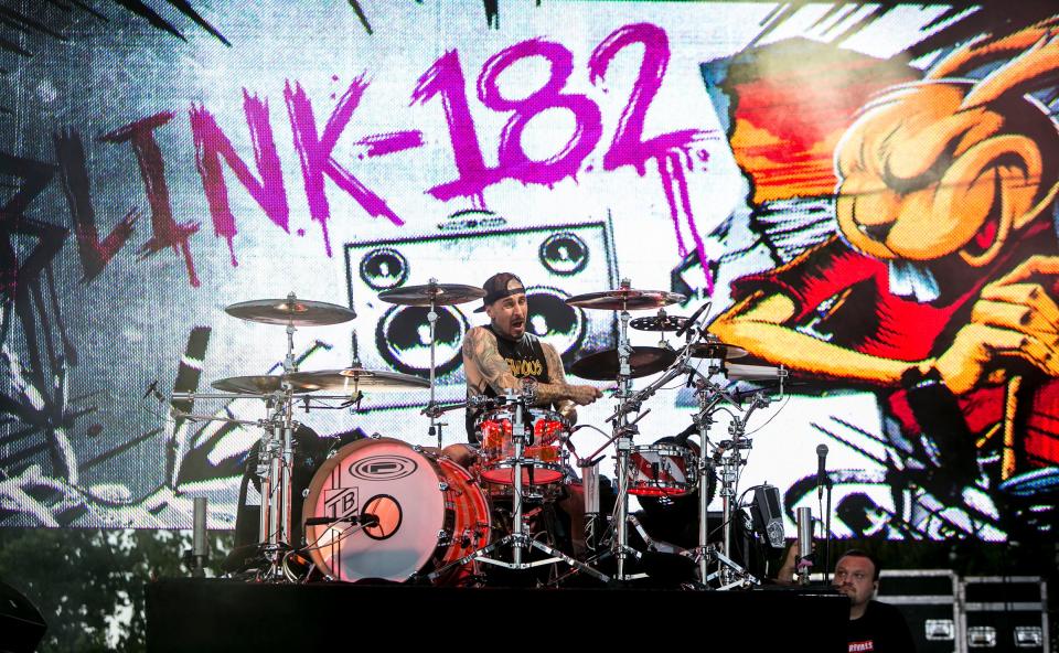 Blink-182 performs at SunFest in 2017; the band will hit FLA Live Arena on July 11.