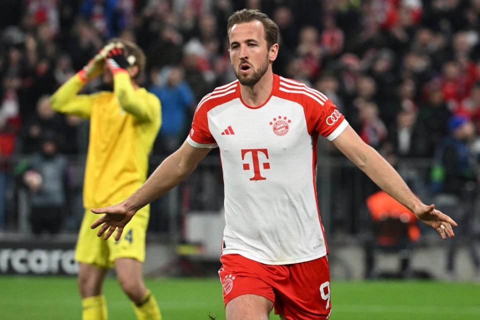 Harry Kane scored a crucial double for Bayern  (AP)