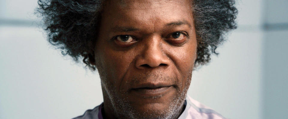 close up of Samuel L Jackson