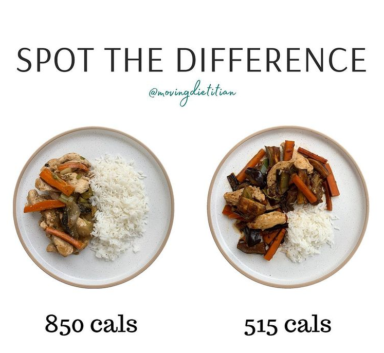 movingdietitian instagram spot the difference chicken stir fry