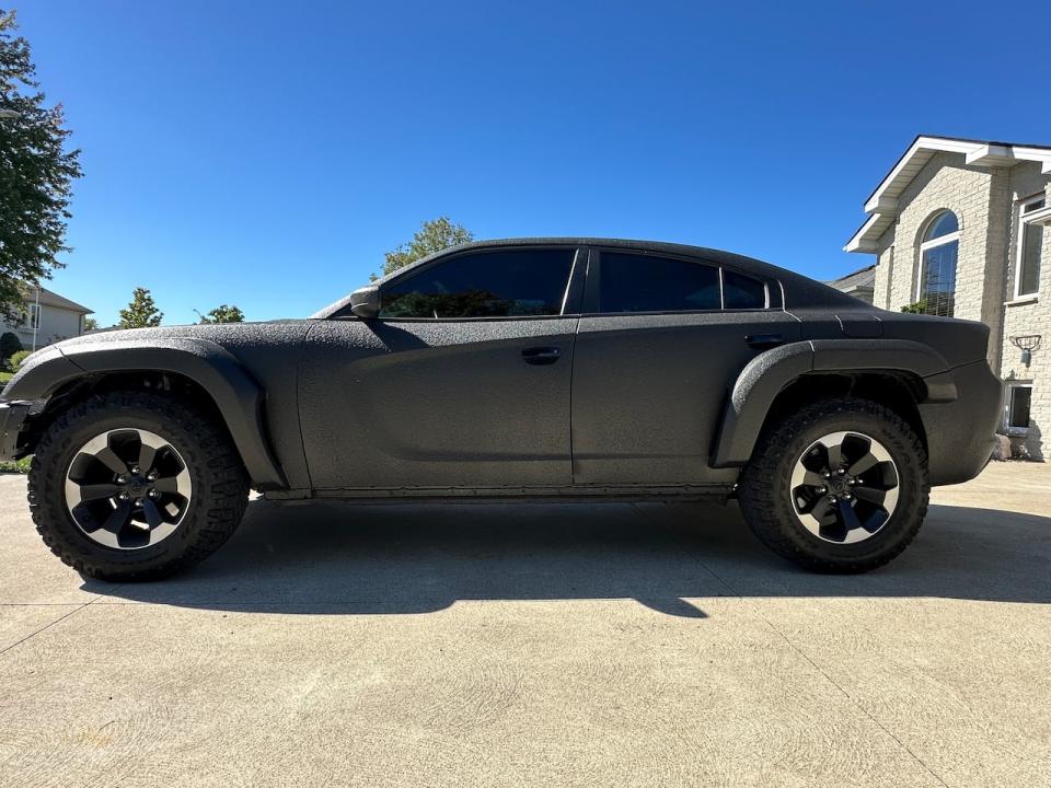 A profile view of Lucas Kiewitz's customized Dodge Charger.