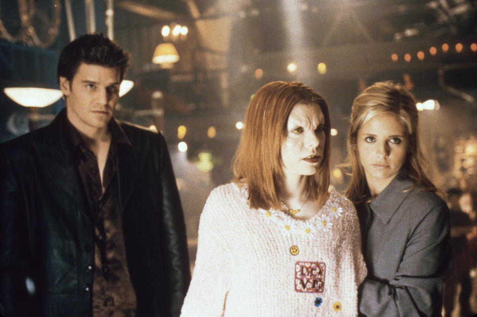 David Boreanaz, Alyson Hannigan and Sarah Michelle Gellar in &#39;Buffy the Vampire Slayer,&#39; which is getting a reboot (Photo: 20th Century Fox Film Corp/Courtesy Everett Collection)