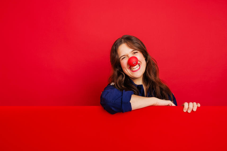 TV Personality and comedian, Rosie Jones supports Red Nose Day 2024 (Rebecca Naen/Comic Relief)