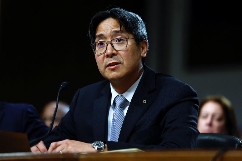 The OCC's acting head, Michael Hsu, wearing a tie and glasses.