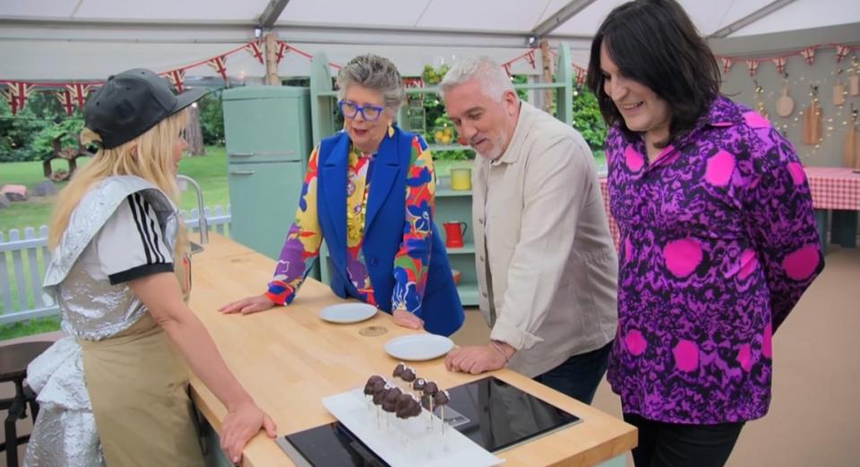 Paloma Faith Poo Emoji Cake pops on GBBO