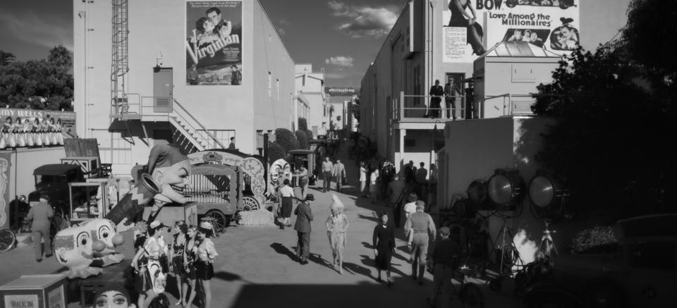 The Paramount lot was brought back to its golden years for the film.